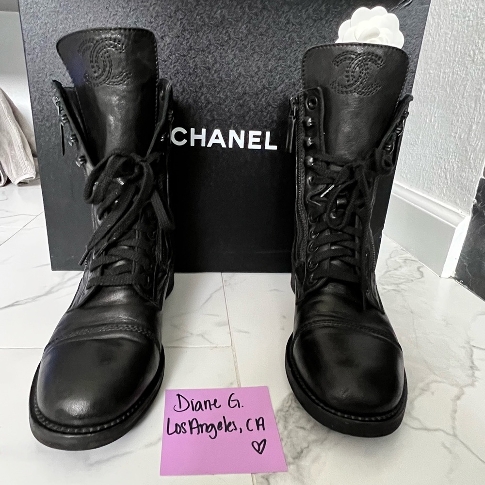 ❌SOLD❌Size 38 Chanel Combat boots. Only worn a handful of times 9/10 condition